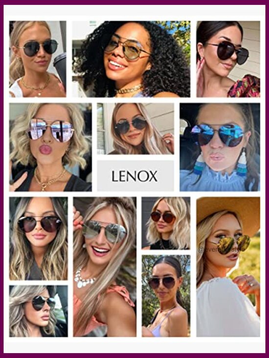 Polarized Aviator Sunglasses for Women UV400 Protection Stainless Steel Frame